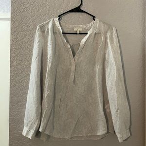 Light Blue 100% Silk Blouse